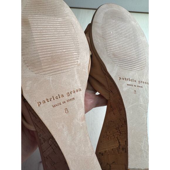 Patricia green Tan savannah knotted bow cork wedge size 8 - Picture 4 of 9
